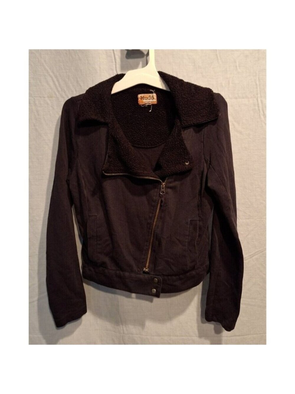 Mudd girls cotton black moto jacket Medium